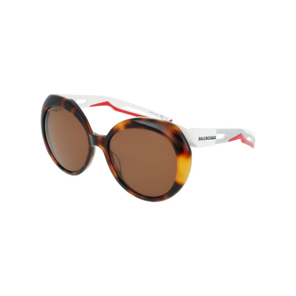 Balenciaga Round-Frame Acetate Sunglasses Brown Womens - Picture 2 of 4